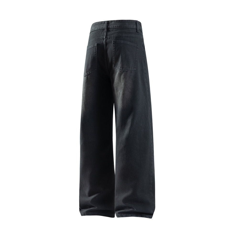 Light Wash Baggy Wide Leg Jeans