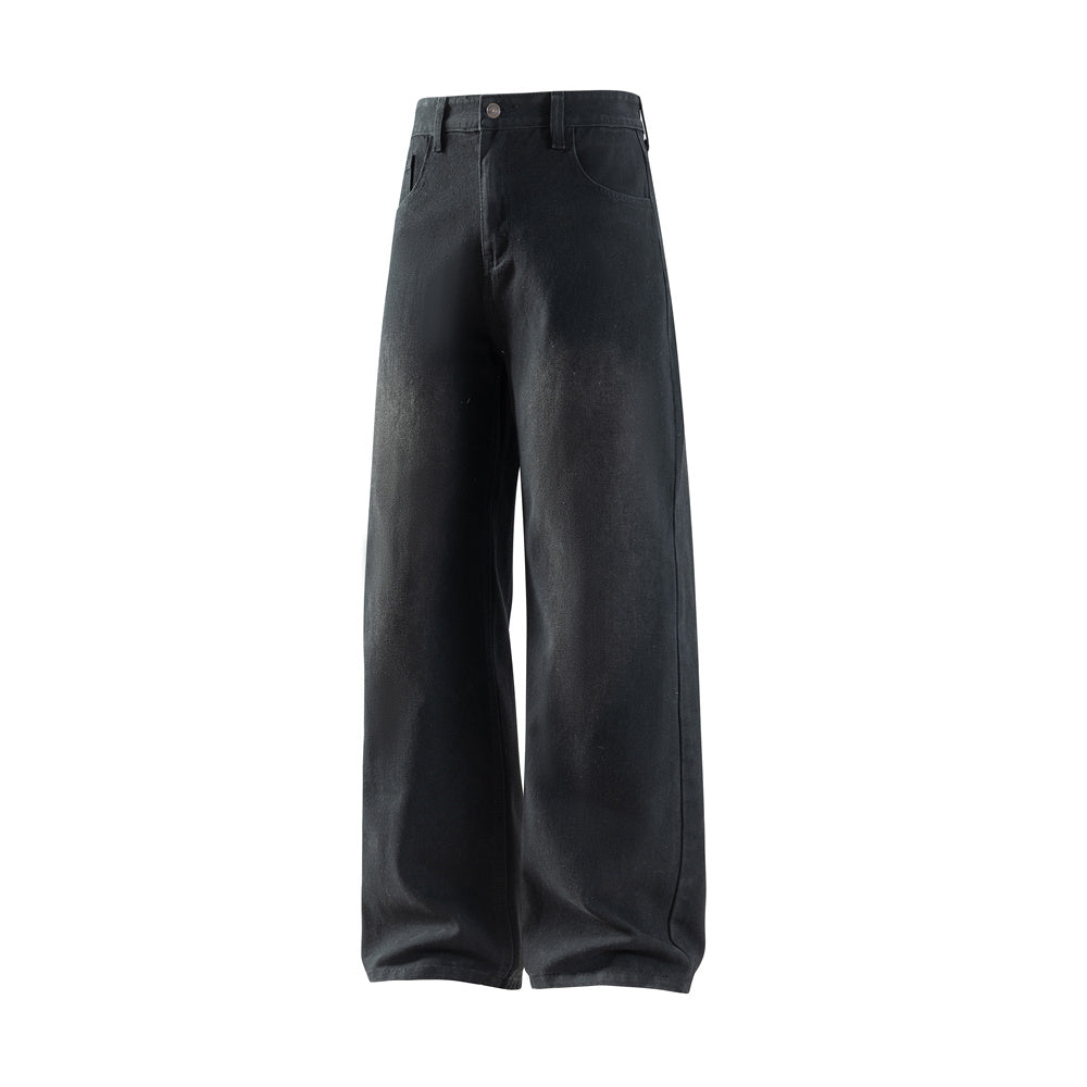 Light Wash Baggy Wide Leg Jeans