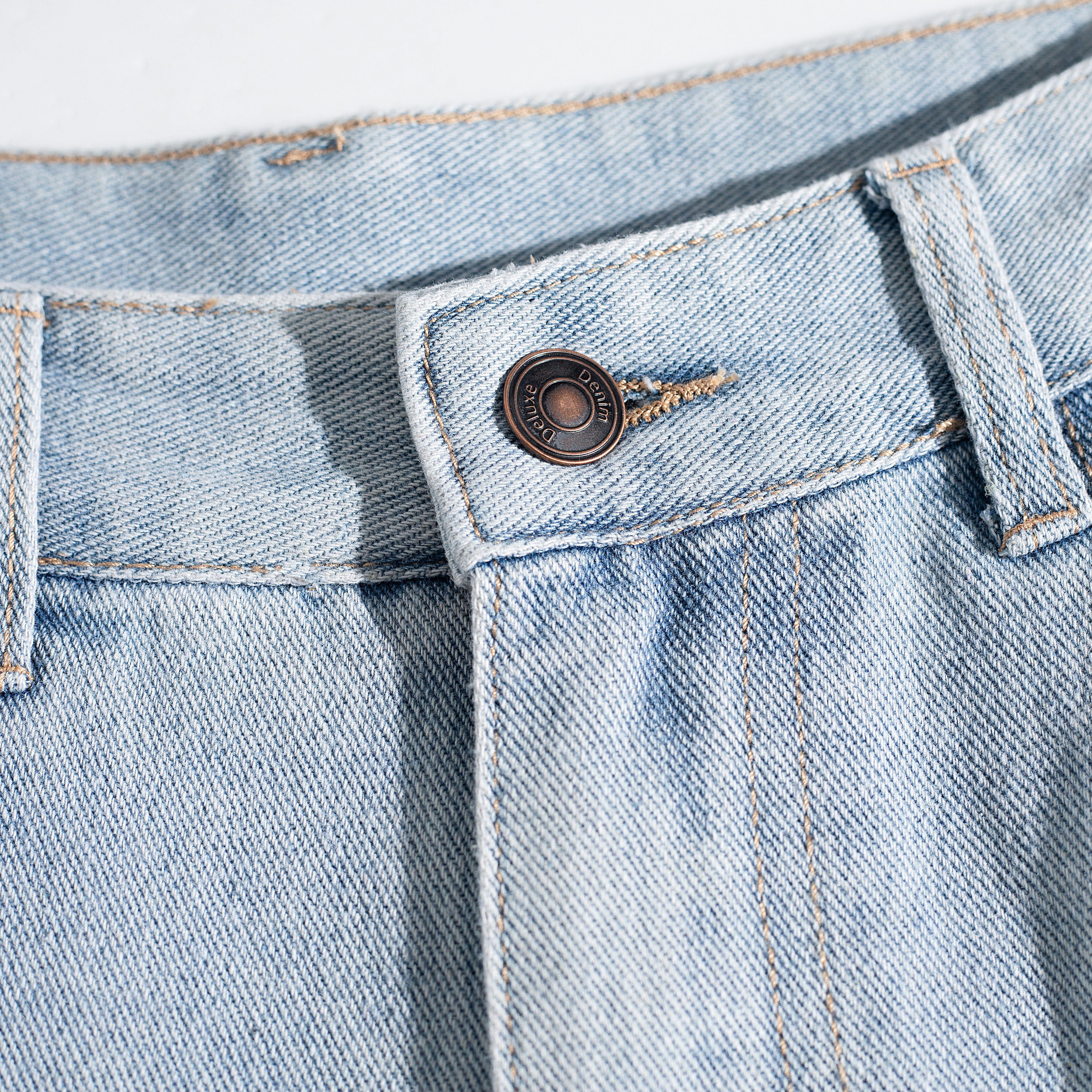 Blue Tie Dye Curved Leg Jeans