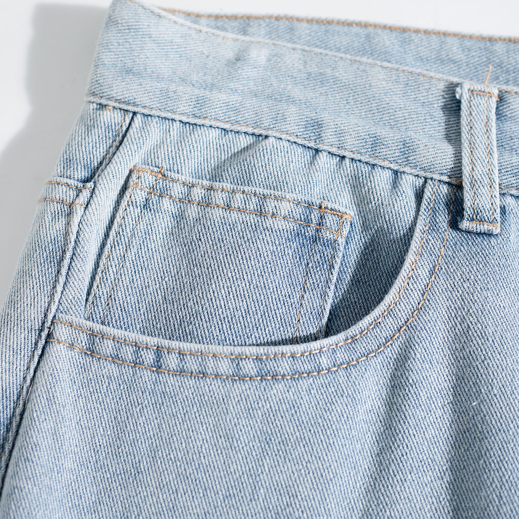 Back Gradient Brush Stripe Baggy Jeans