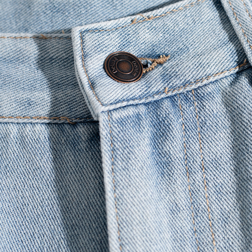Back Gradient Brush Stripe Baggy Jeans