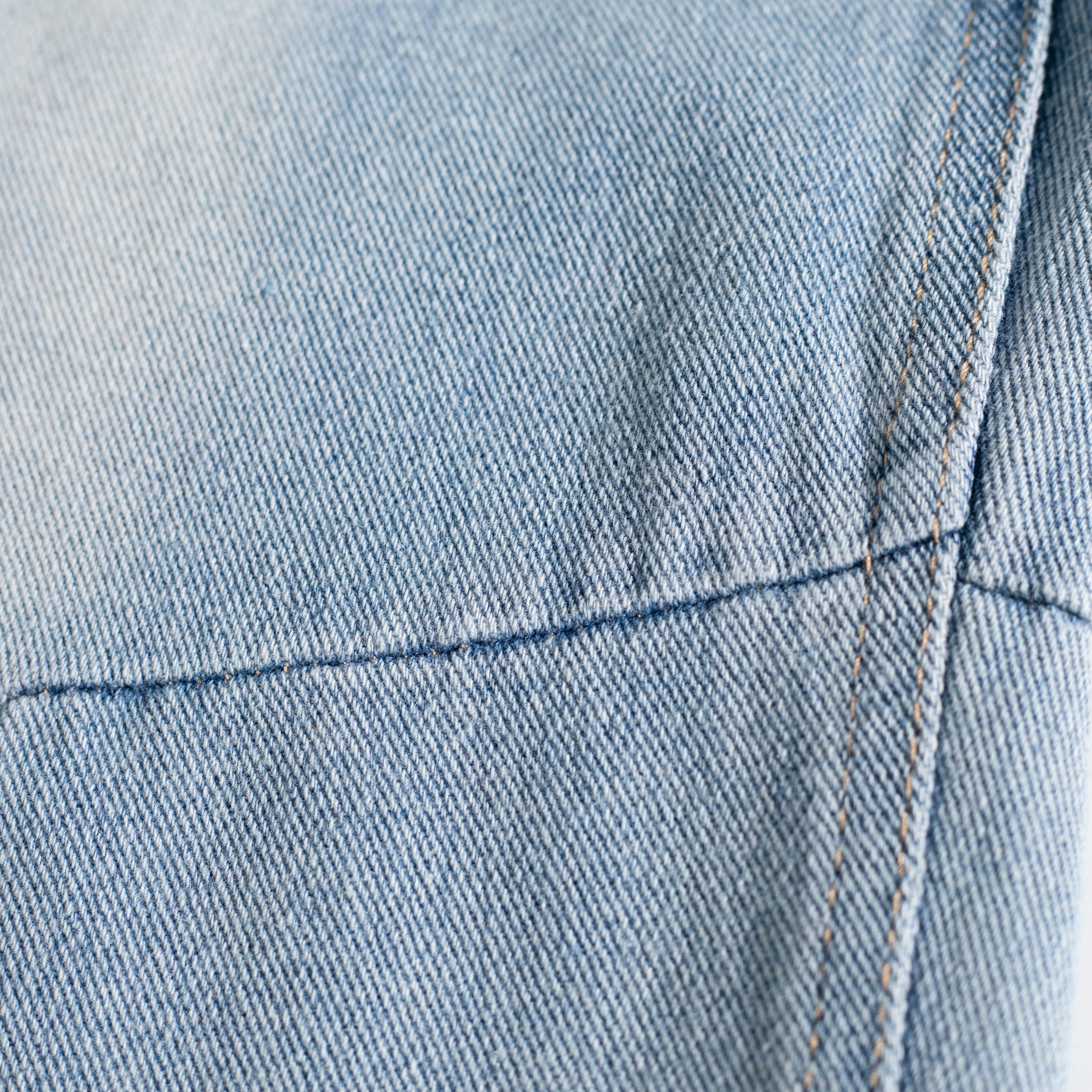 Dual-Side Brush Mark Curved Baggy Jeans