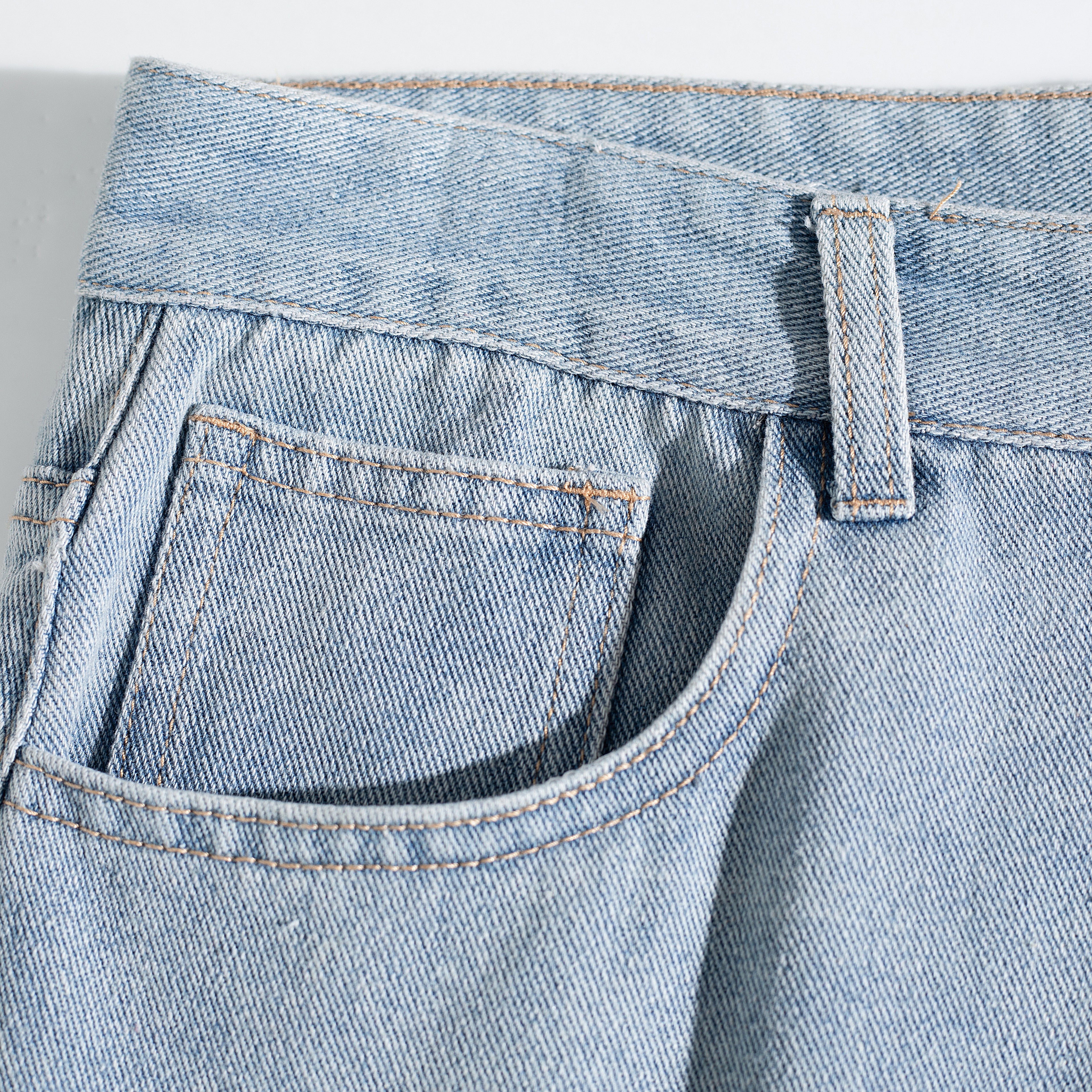 Symmetrical Gradient Curved Baggy Jeans