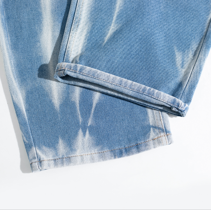 Tie Dye Gradient Ripped Curved Jeans