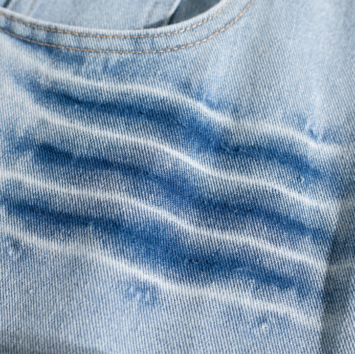 Light Wash Brush Mark Baggy Jeans
