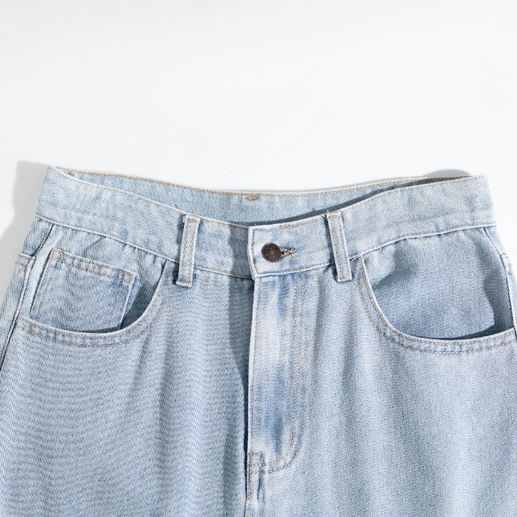 Back Gradient Brush Stripe Baggy Jeans