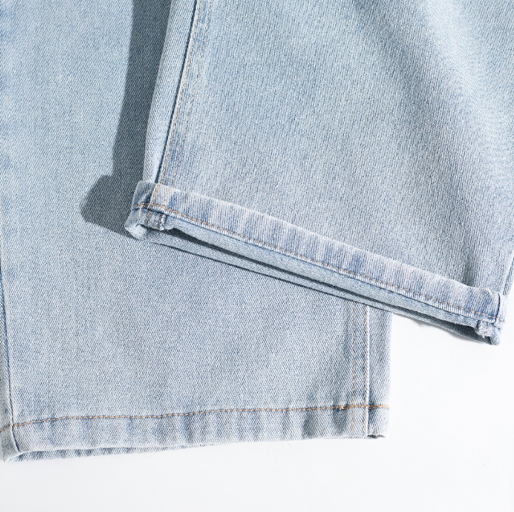 Back Gradient Brush Stripe Baggy Jeans