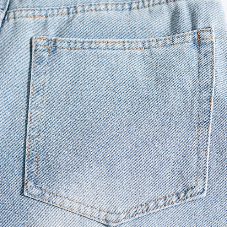 Back Gradient Brush Stripe Baggy Jeans