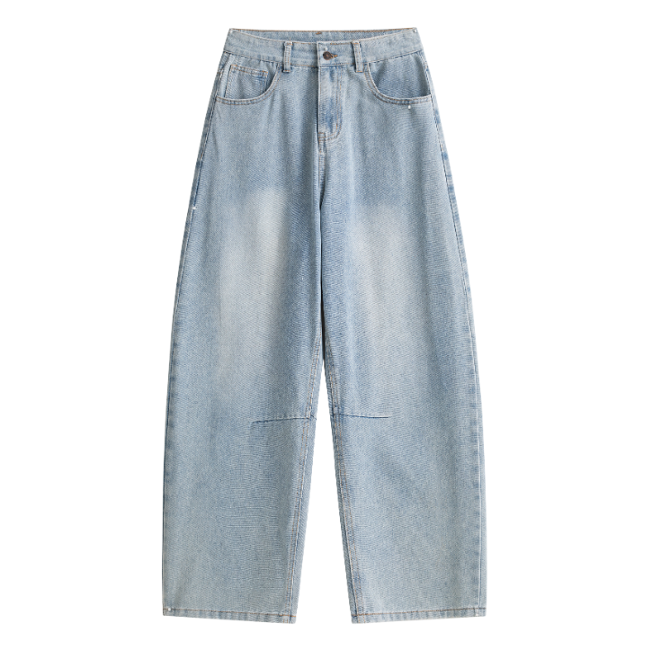 Back Gradient Brush Stripe Baggy Jeans