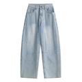 Back Gradient Brush Stripe Baggy Jeans
