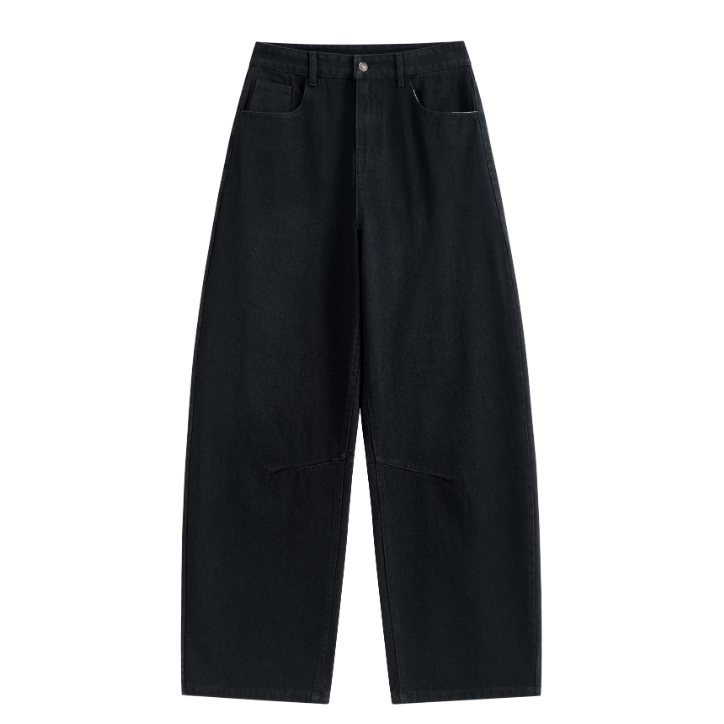 Back Gradient Brush Stripe Baggy Jeans