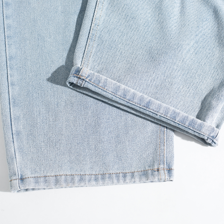 Multi Gradient Brush Curved Baggy Jeans