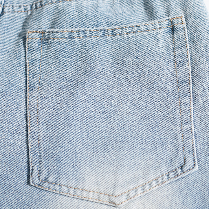 Symmetrical Gradient Curved Baggy Jeans