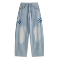 Symmetrical Gradient Curved Baggy Jeans