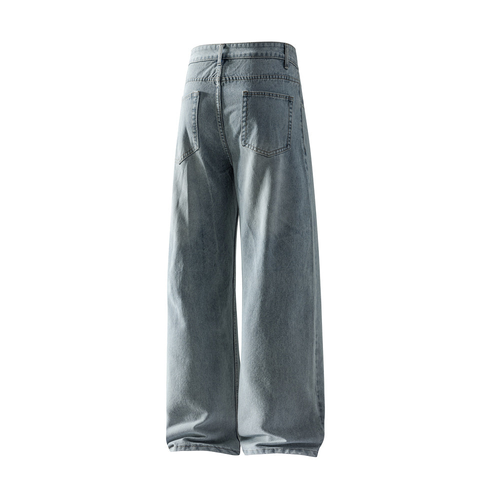 Light Wash Baggy Wide Leg Jeans