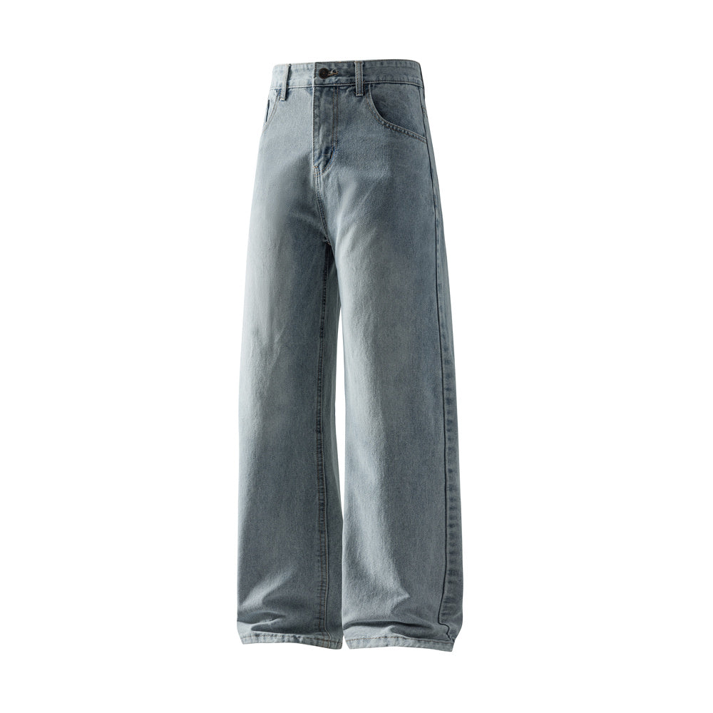 Light Wash Baggy Wide Leg Jeans